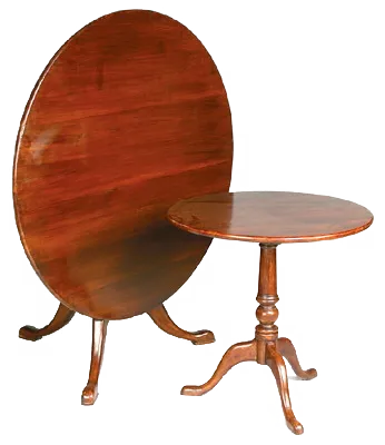 Bijzettafel in rood hout