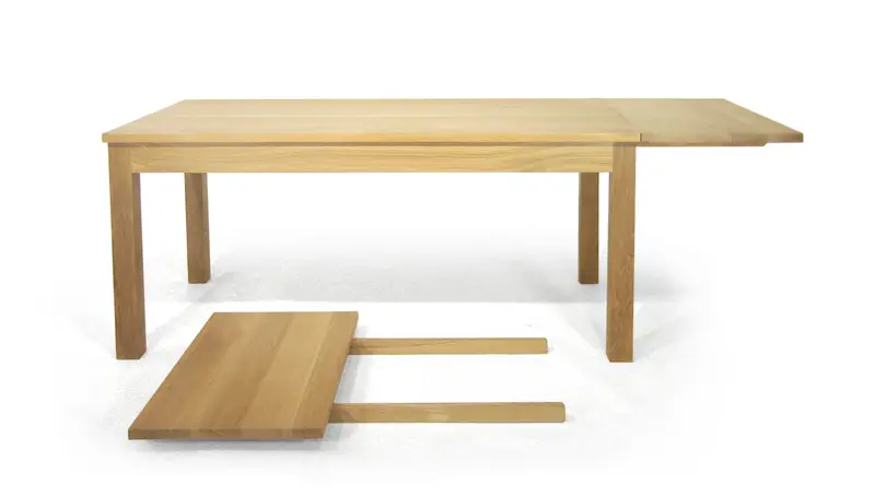 Verlengbare tafel met tuimelsysteem